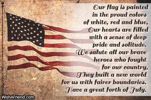 4th of July Short Poems