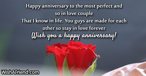 Happy anniversary to the most perfect, Anniversary Wish