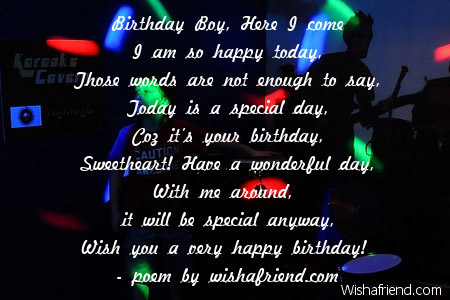 Boyfriend Birthday Poems