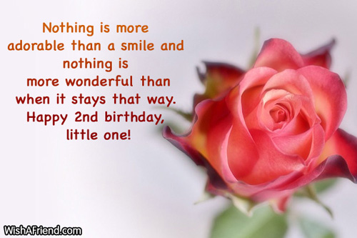 2nd Birthday Wishes