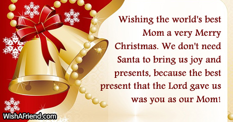 Christmas messages for Mom