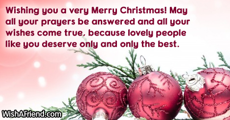 Wishing you a very Merry Christmas!, Christmas Message for Kids