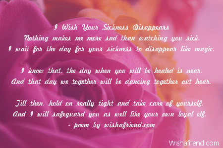 for near birthday cards greeting me Get Wish Disappears, Sickness Your I Well Soon Poem