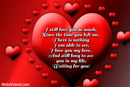 I still love you so much,, I Love You Message For Ex-Girlfriend