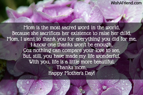 Mother's Day Poems