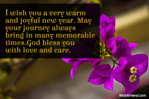 I wish you a very warm, New Year Message