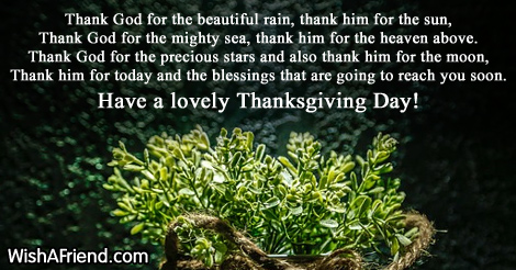 Thank God , Thanksgiving Poem