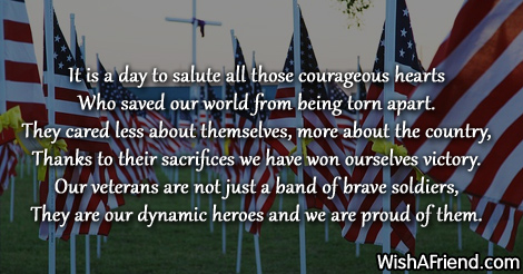 We Are Proud Of Our Veterans, Poem For Veteran's Day