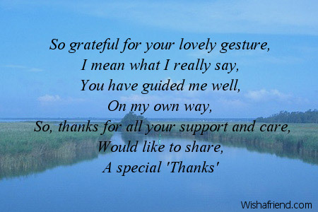 Words Of Thanks